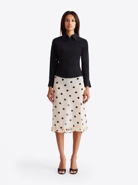 Susamusa Meadow Skirt - Butter Polka Dot